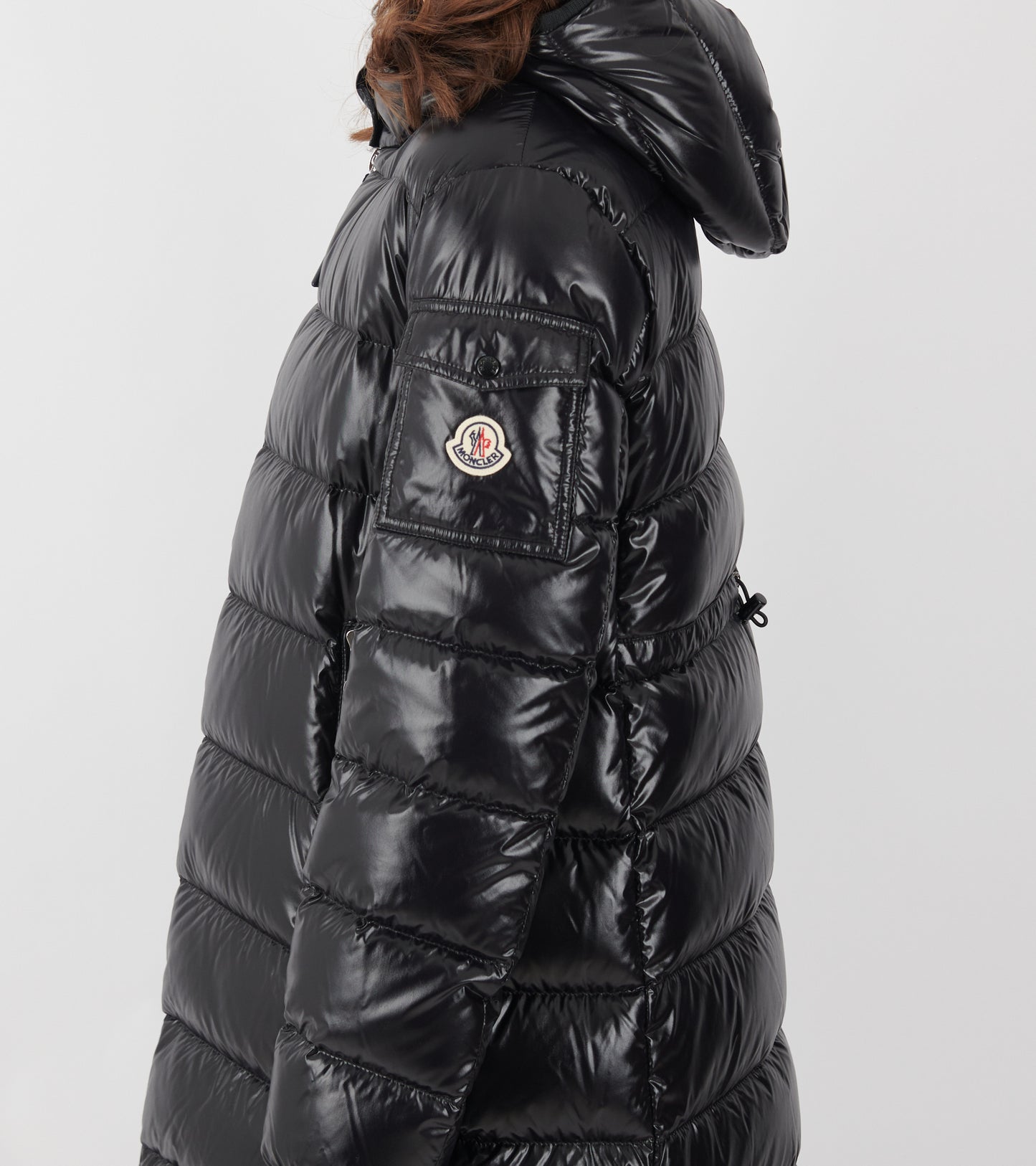 Courcelles Hooded Mid-Length Down Jacket Black