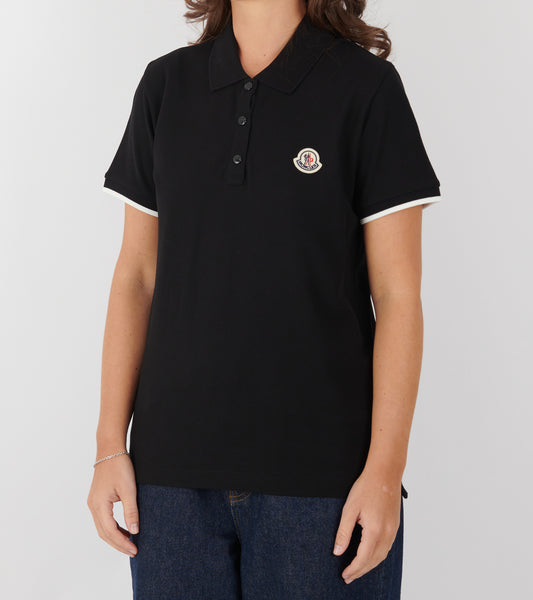 S/S Polo Shirt Black/White