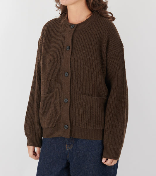 Bine Cardigan Dark Brown