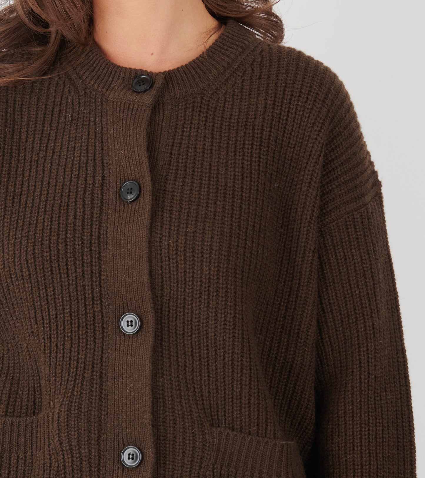 Bine Cardigan Dark Brown