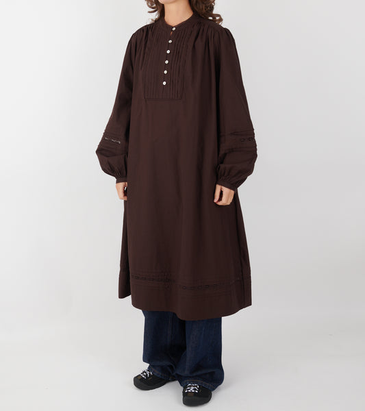 Leaf Shirtdress Dark Brown