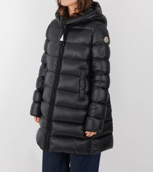 Suyenne Hooded Mid-Length Down Jacket Black