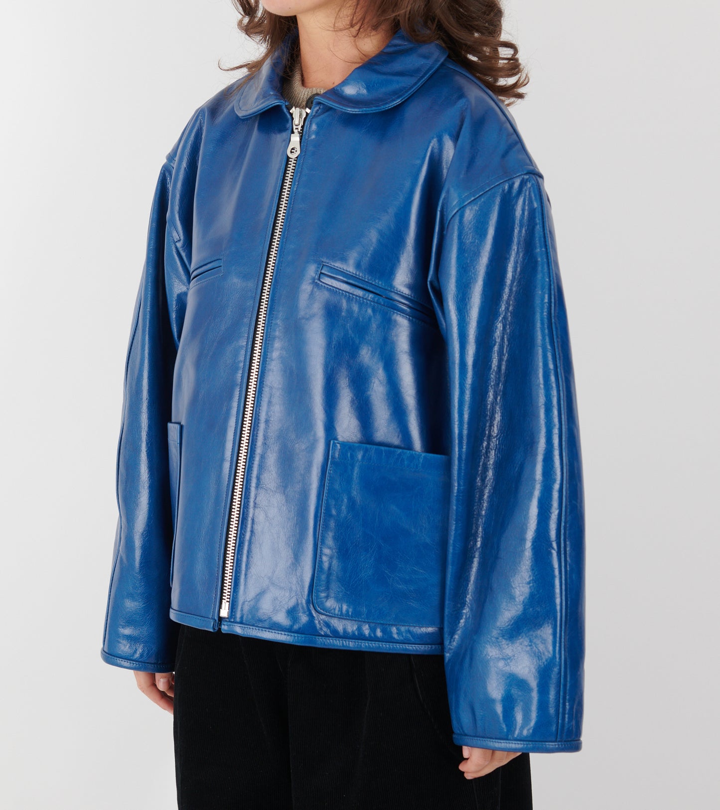 Leather Flying Jacket Canada Blue
