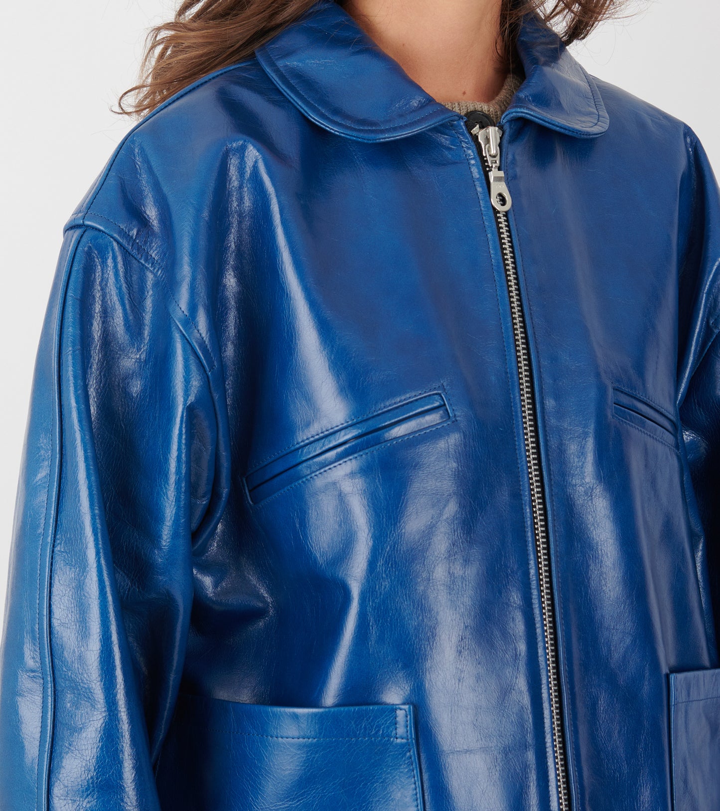 Leather Flying Jacket Canada Blue