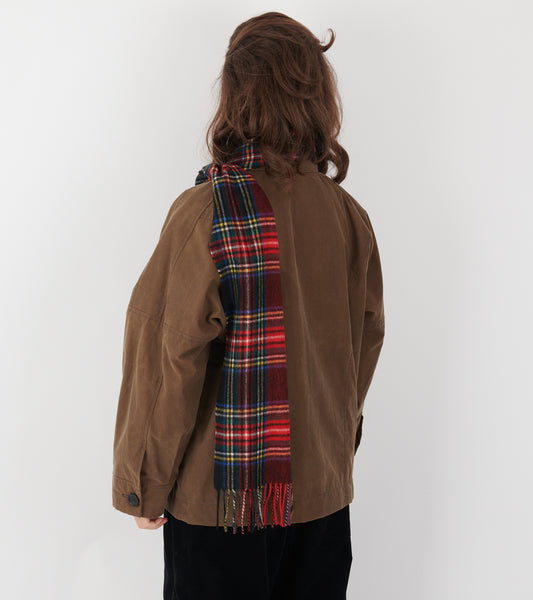 Barbour New Check Tartan Scarf Black Stewart