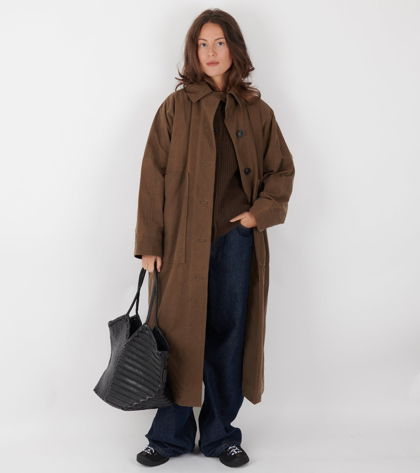 Jay Oilskin Coat Bark