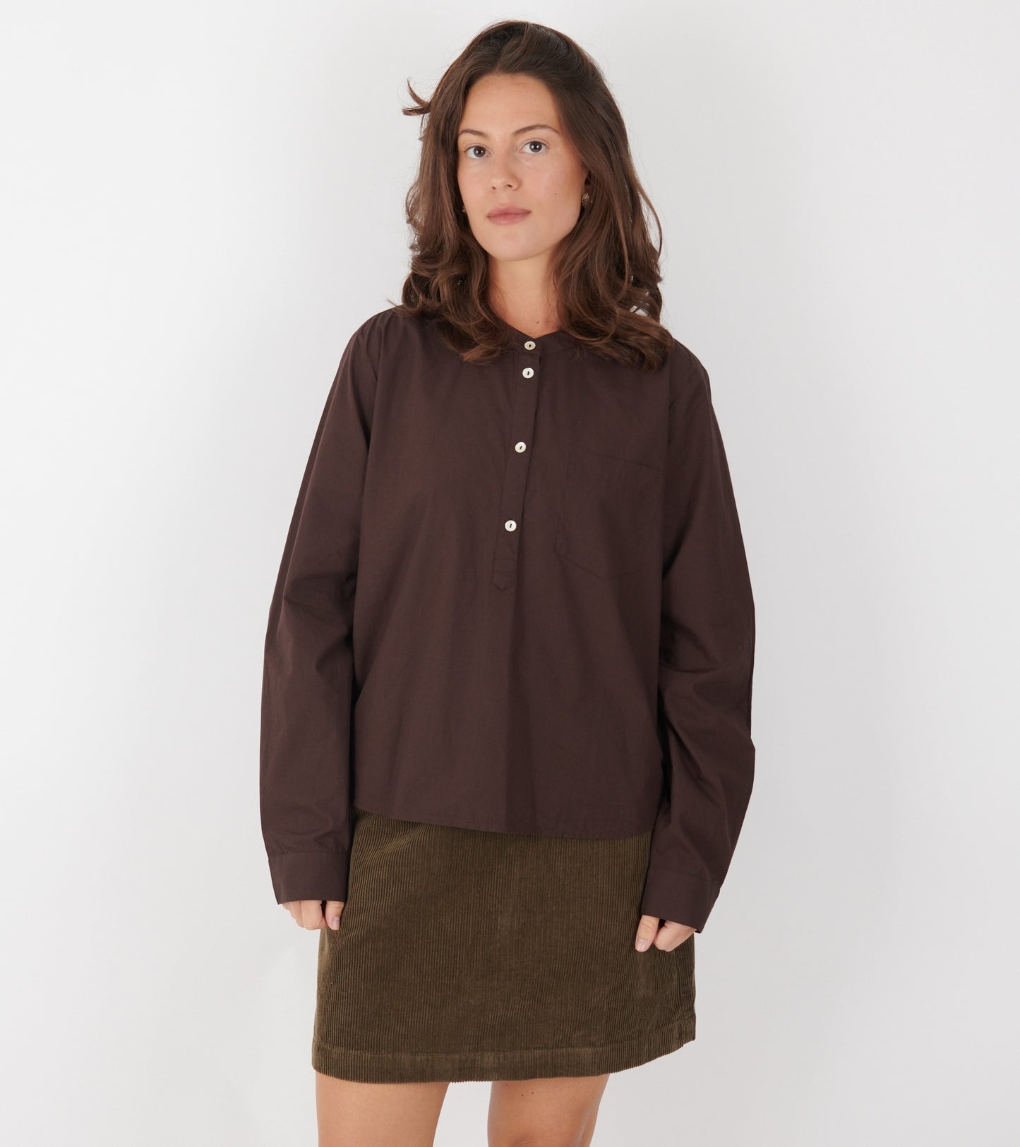 Mini Skirt Corduroy Bark