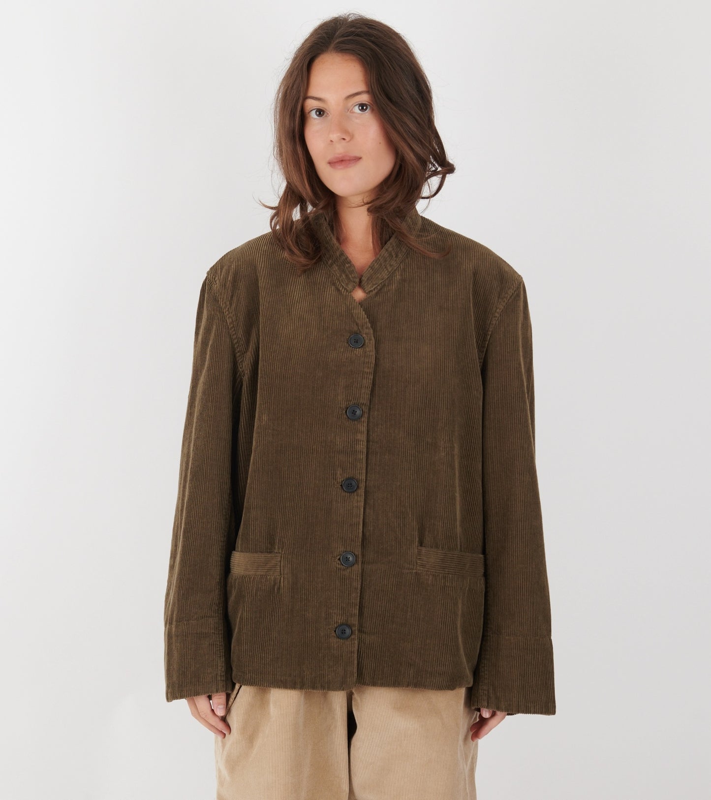 Angela Jacket Corduroy Bark