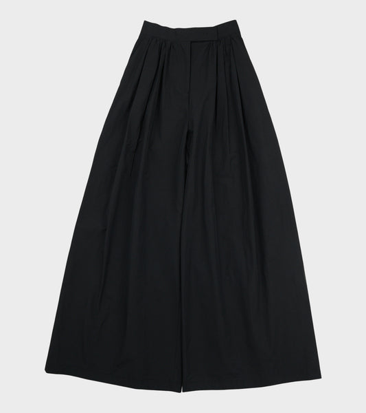 Shirring Banding Pants Black