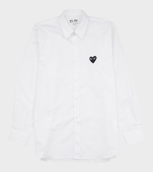 U Black Heart Shirt White