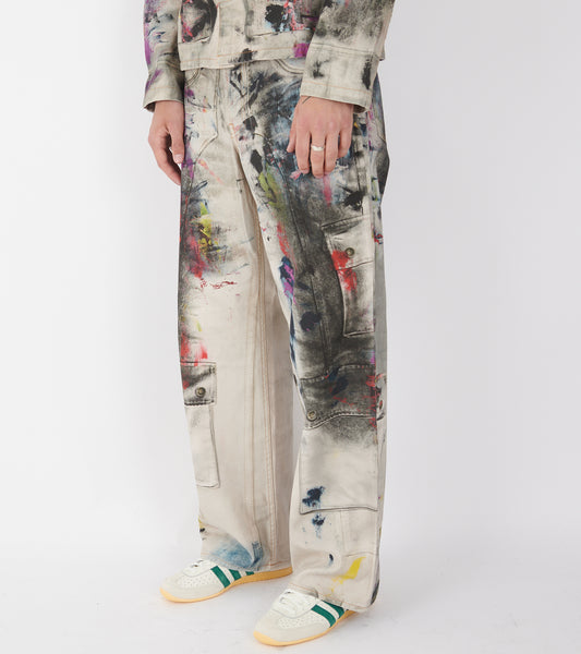 1981 Baggy Fit Trompe L'oeil Print Jeans White/Multi