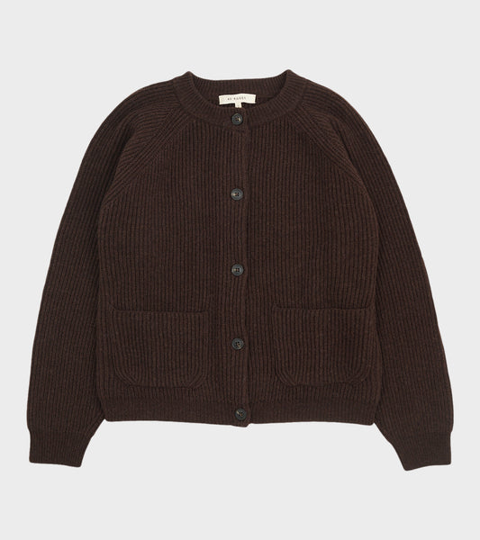 Shetland Wool Cardigan Brown