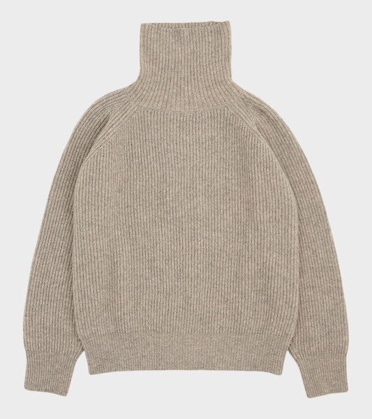 Shetland Wool Turtleneck Nature