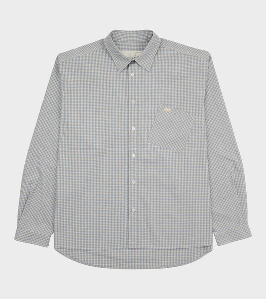 Relaxed Light Check Shirt Blue/Cream