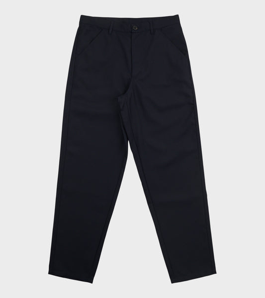 Wool Blend Trousers Dark Navy