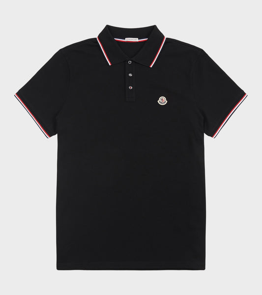 S/S Tricolar Polo Black