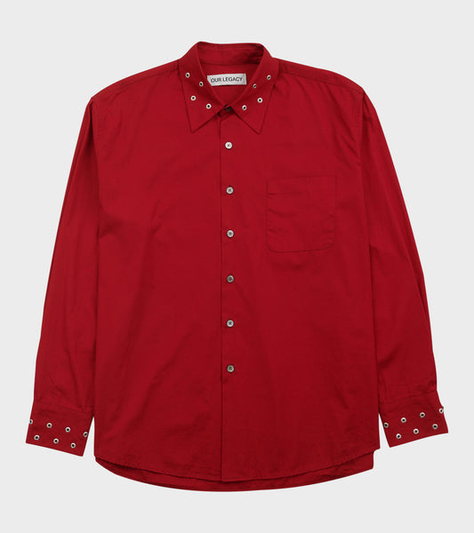 Above Shirt Lipstick Red Super Poplin