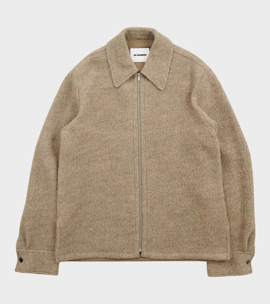 Melange Felted Wool Shirt Fern