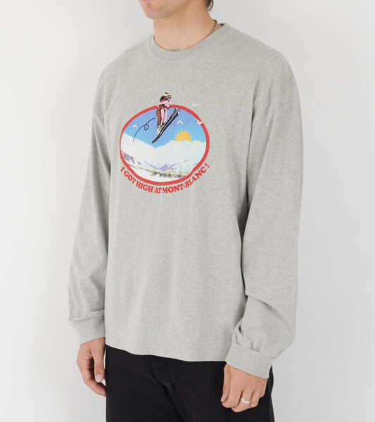 Mont Blanc Memories L/S T-shirt Melange Grey