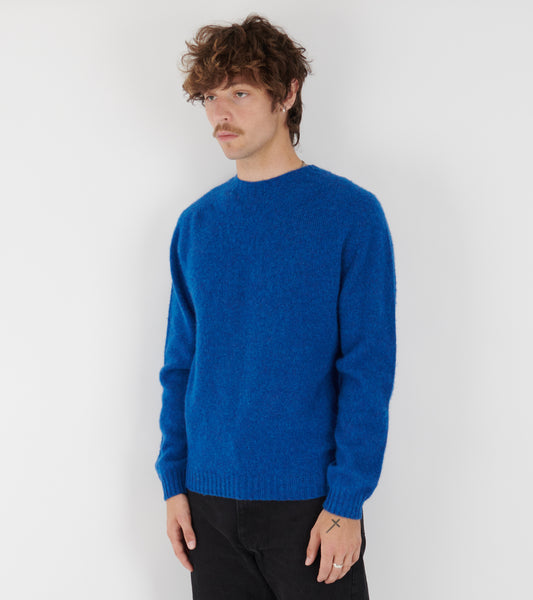 Birnir Brushed Lambswool Sweater Estate Blue