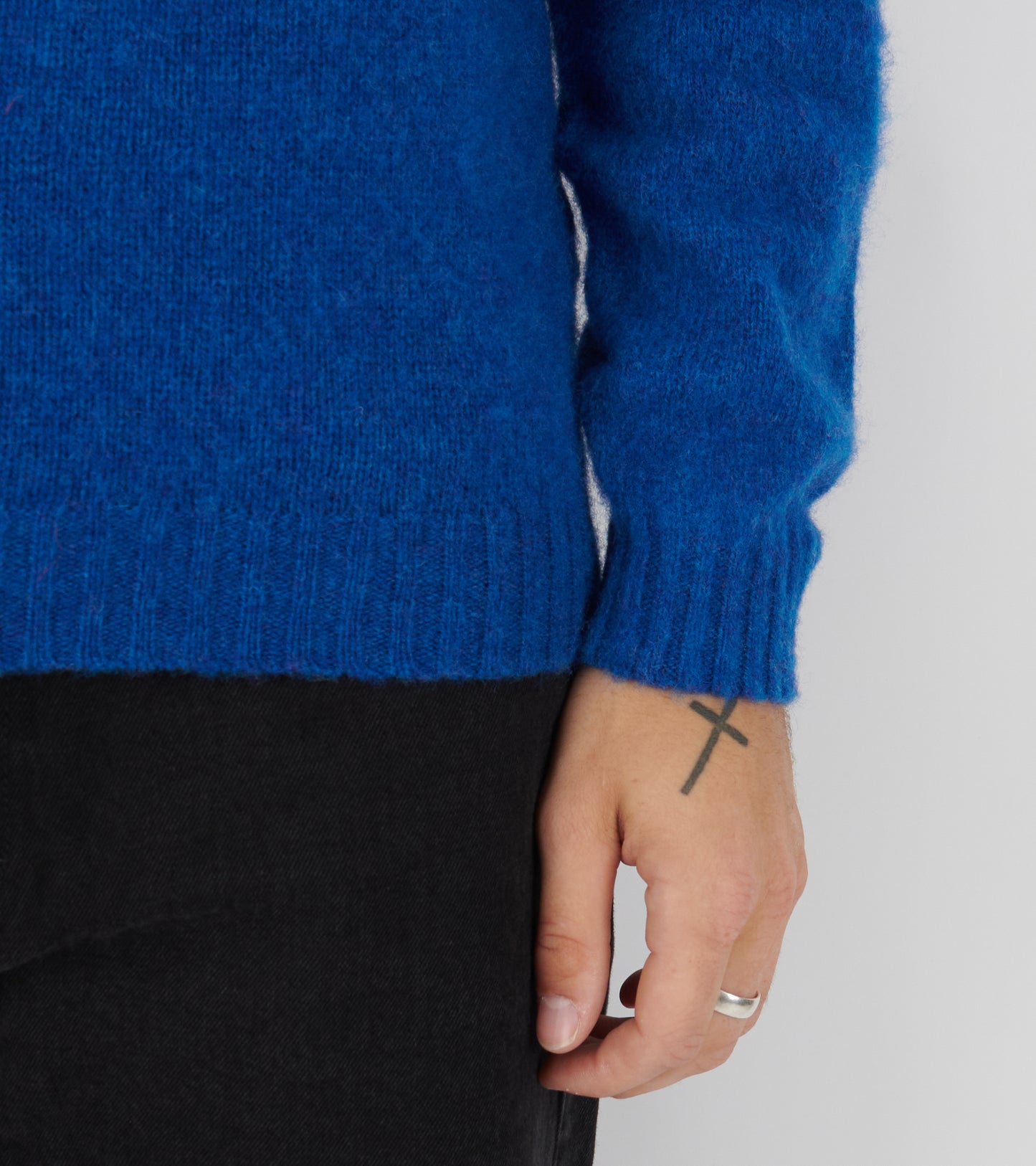 Birnir Brushed Lambswool Sweater Estate Blue