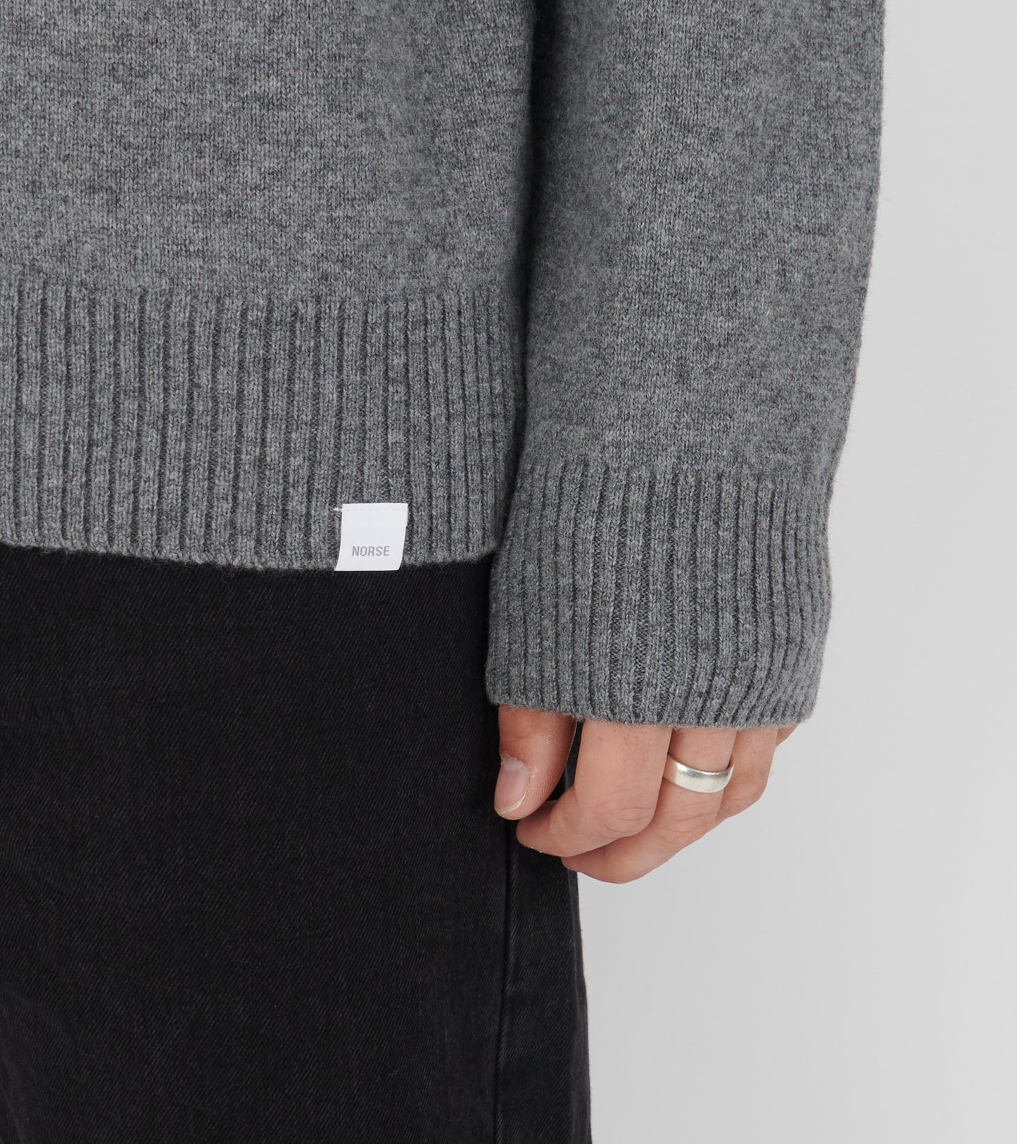 Norse Standard Merino Lambswool Sweater Grey Melange