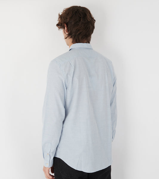 Striped L/S Tailored Fit Shirt Light Blue