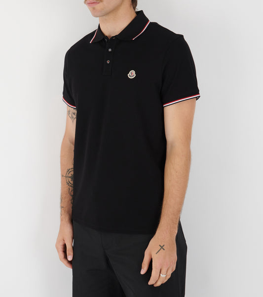 S/S Tricolar Polo Black