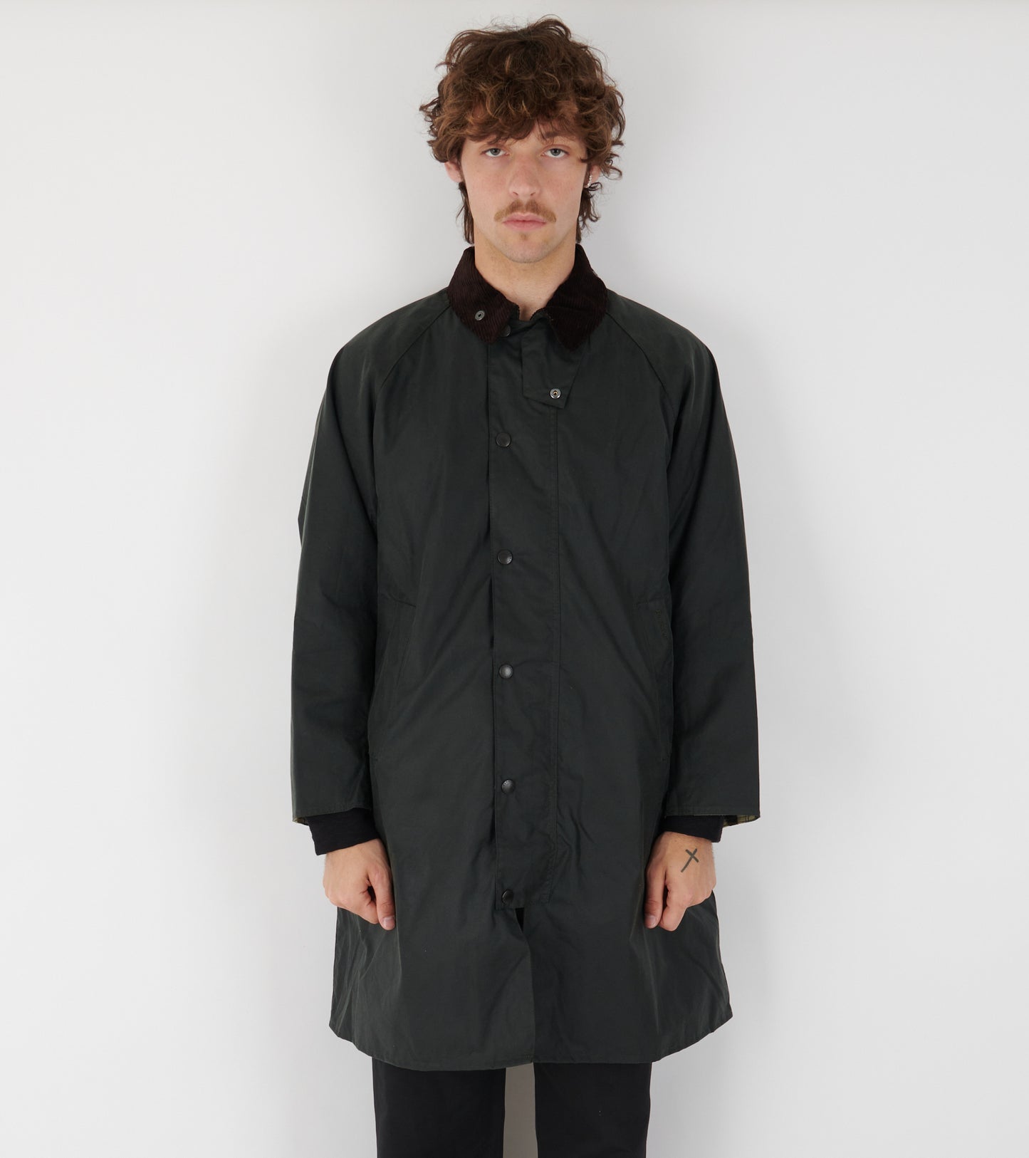 Barbour Modified Exmoor Wax Coat Sage