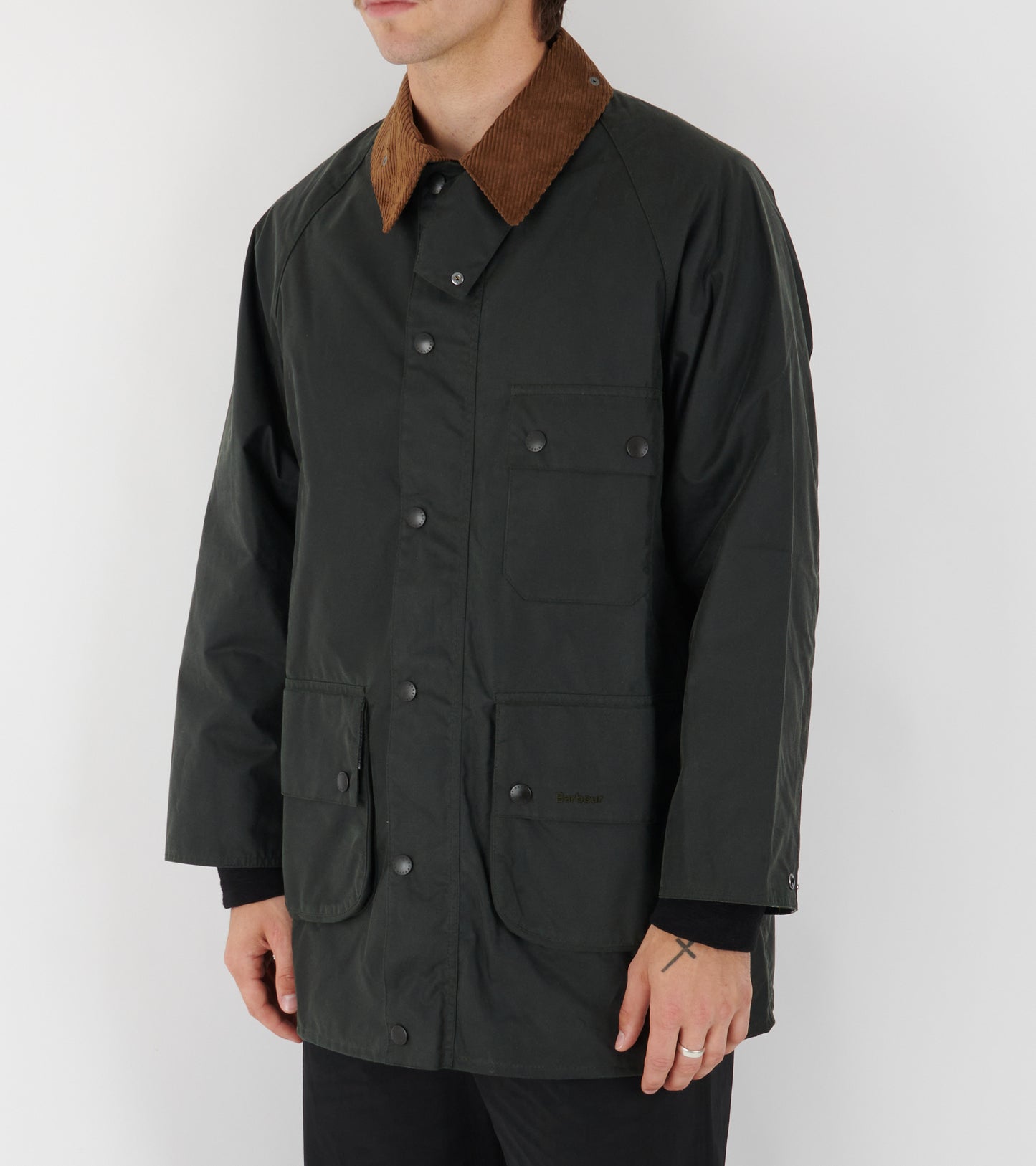 Barbour OS Solway Wax Jacket Sage