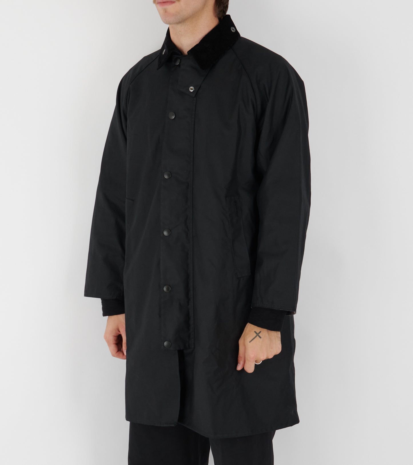 Barbour Modified Exmoor Wax Coat Black