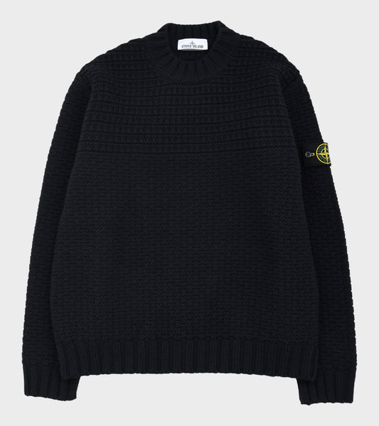 Heavy Wool Knit Sweater Navy