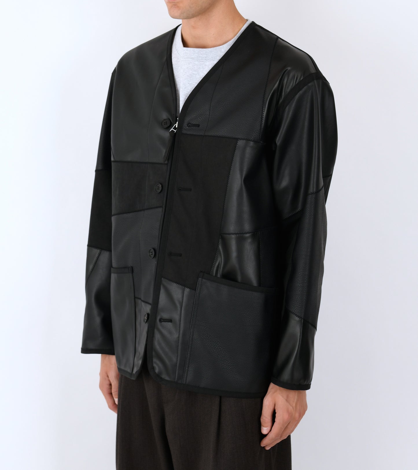 Patchwork Jacket Black