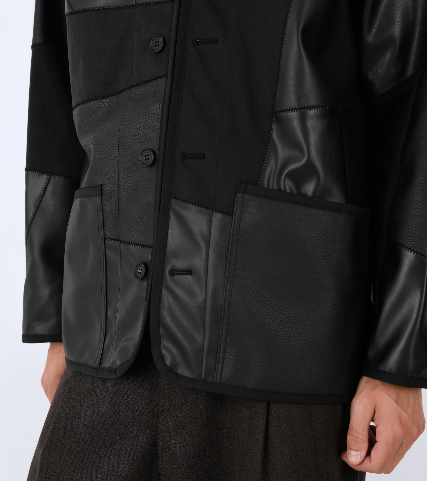 Patchwork Jacket Black