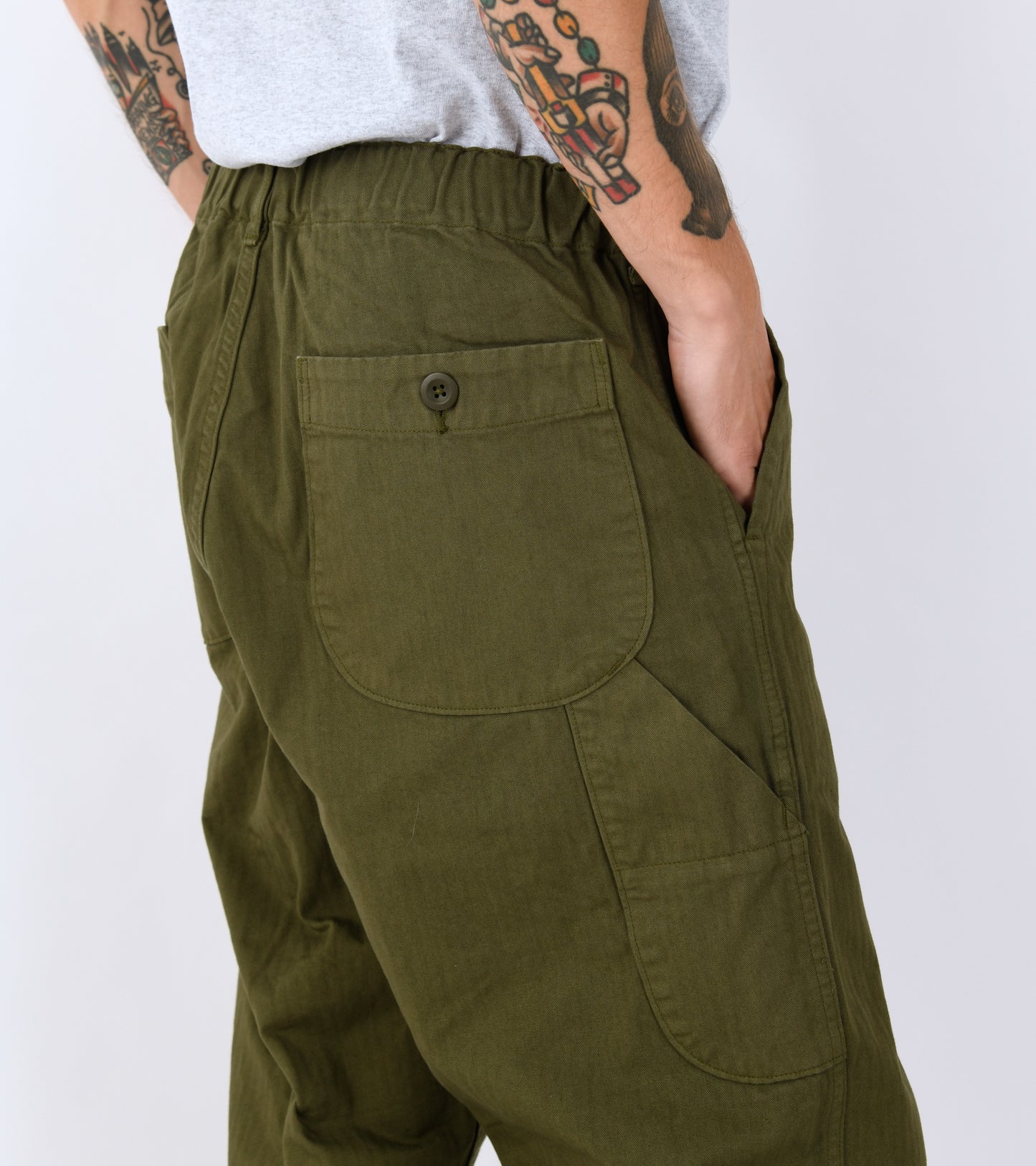 Canvas Pants Army Green