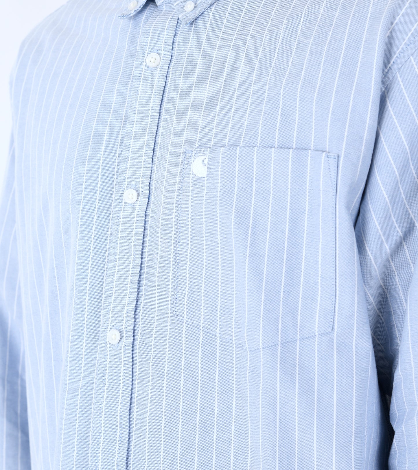 L/S Cassel Stripe Shirt Bleach/White