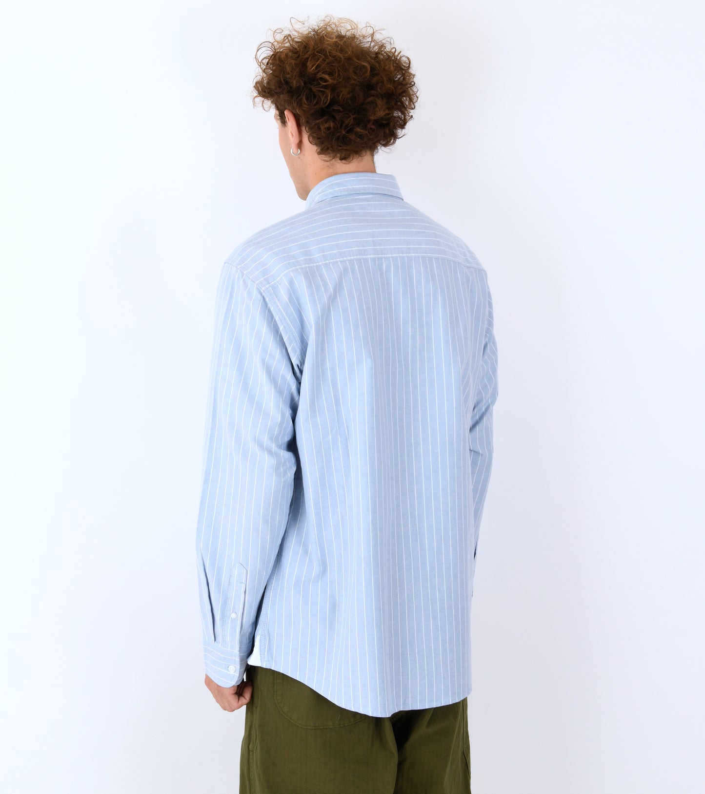 L/S Cassel Stripe Shirt Bleach/White