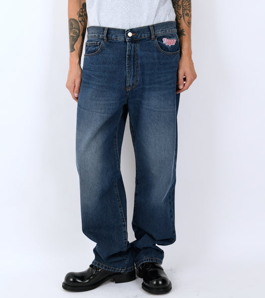 Back Pocket Pleasures Jeans Washed Blue