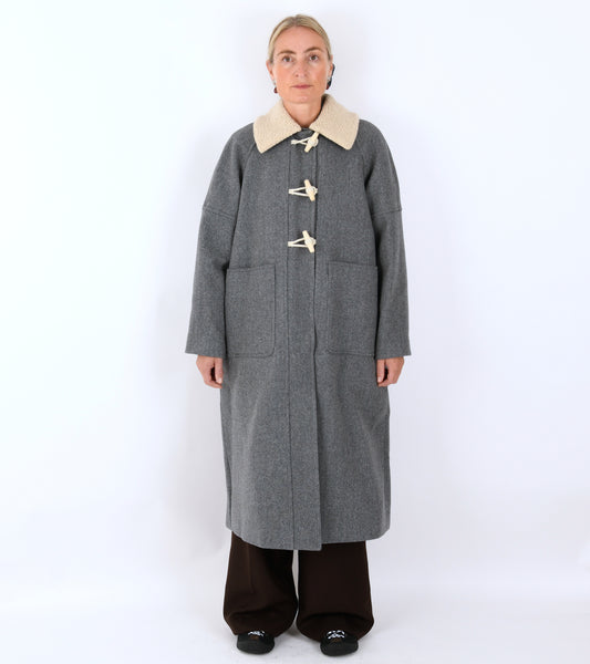 Bibi Duffel Coat Grey Structure