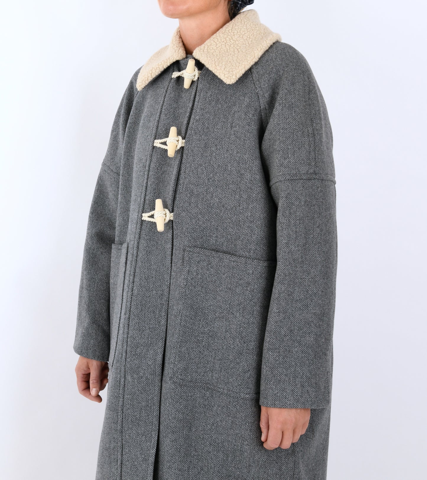 Bibi Duffel Coat Grey Structure