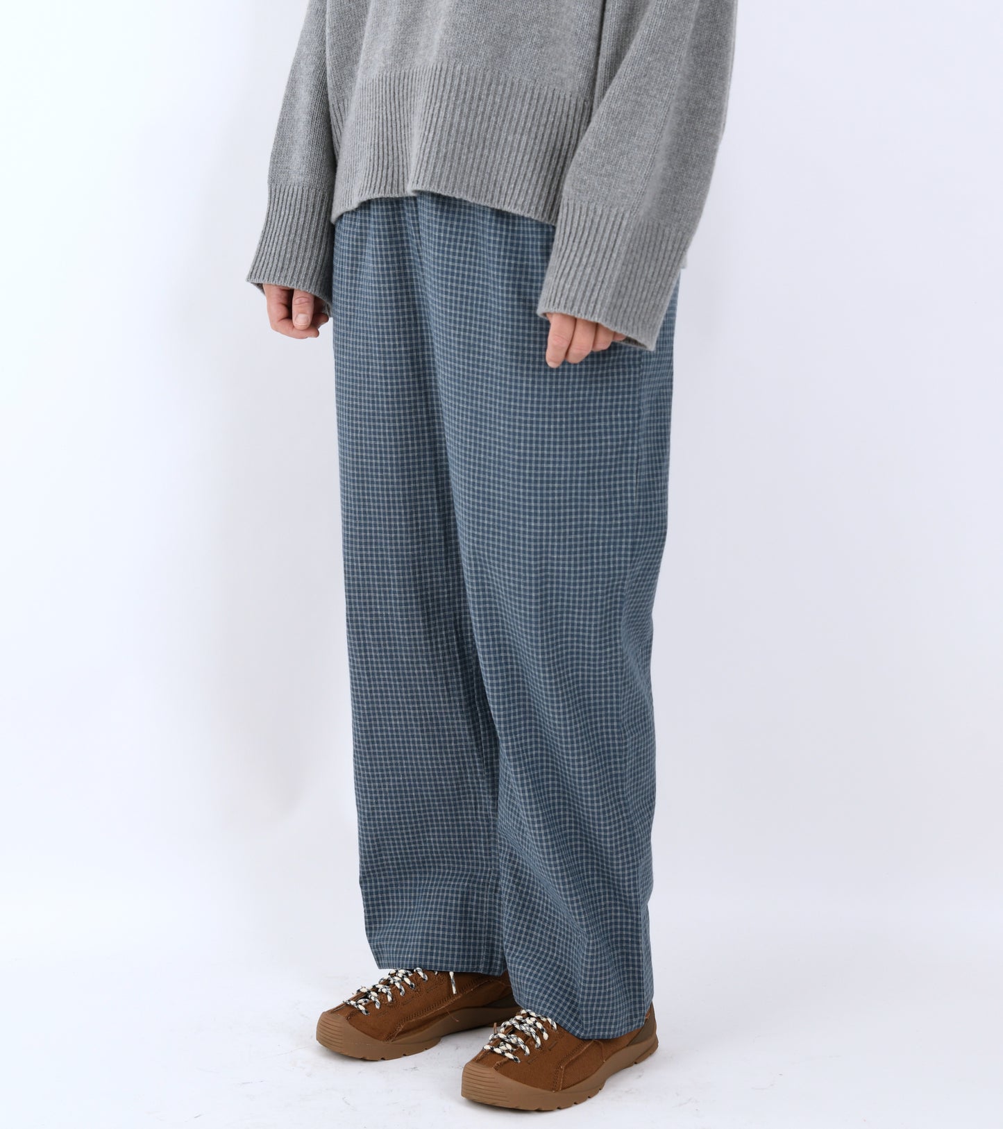 Jasmine Pants Blue/Cream Mini Check