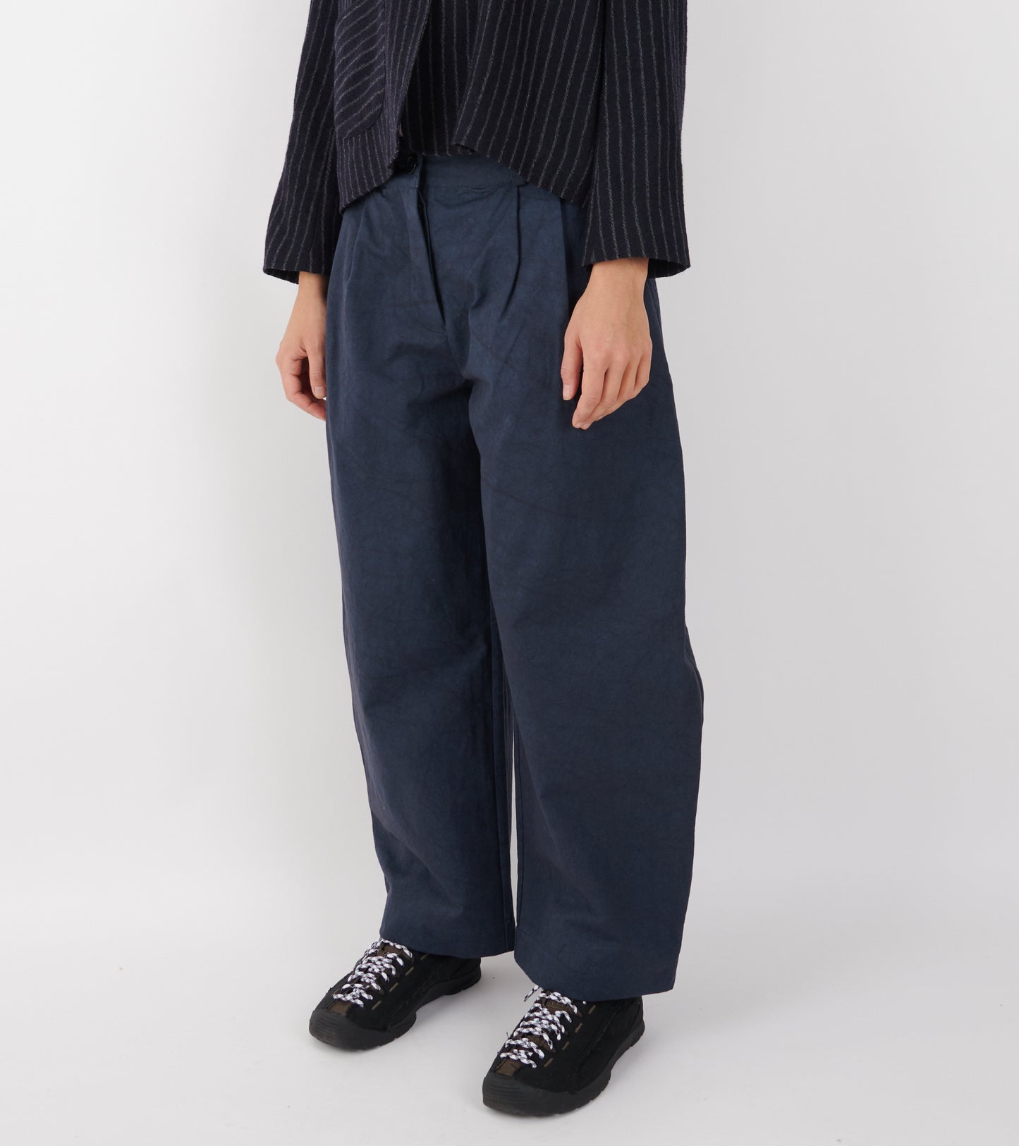 Japanese Cotton Twill Robyn Trouser Dark Navy