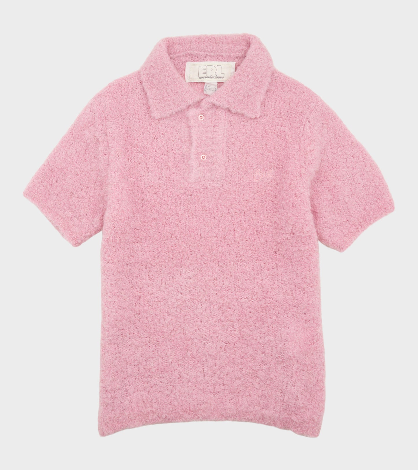 Alpaca S/S Polo Knit Light Pink