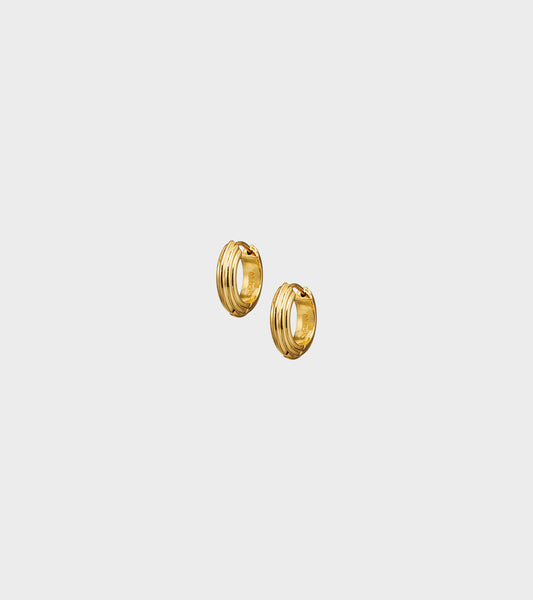 Golden Deco Hoops Petit Gold