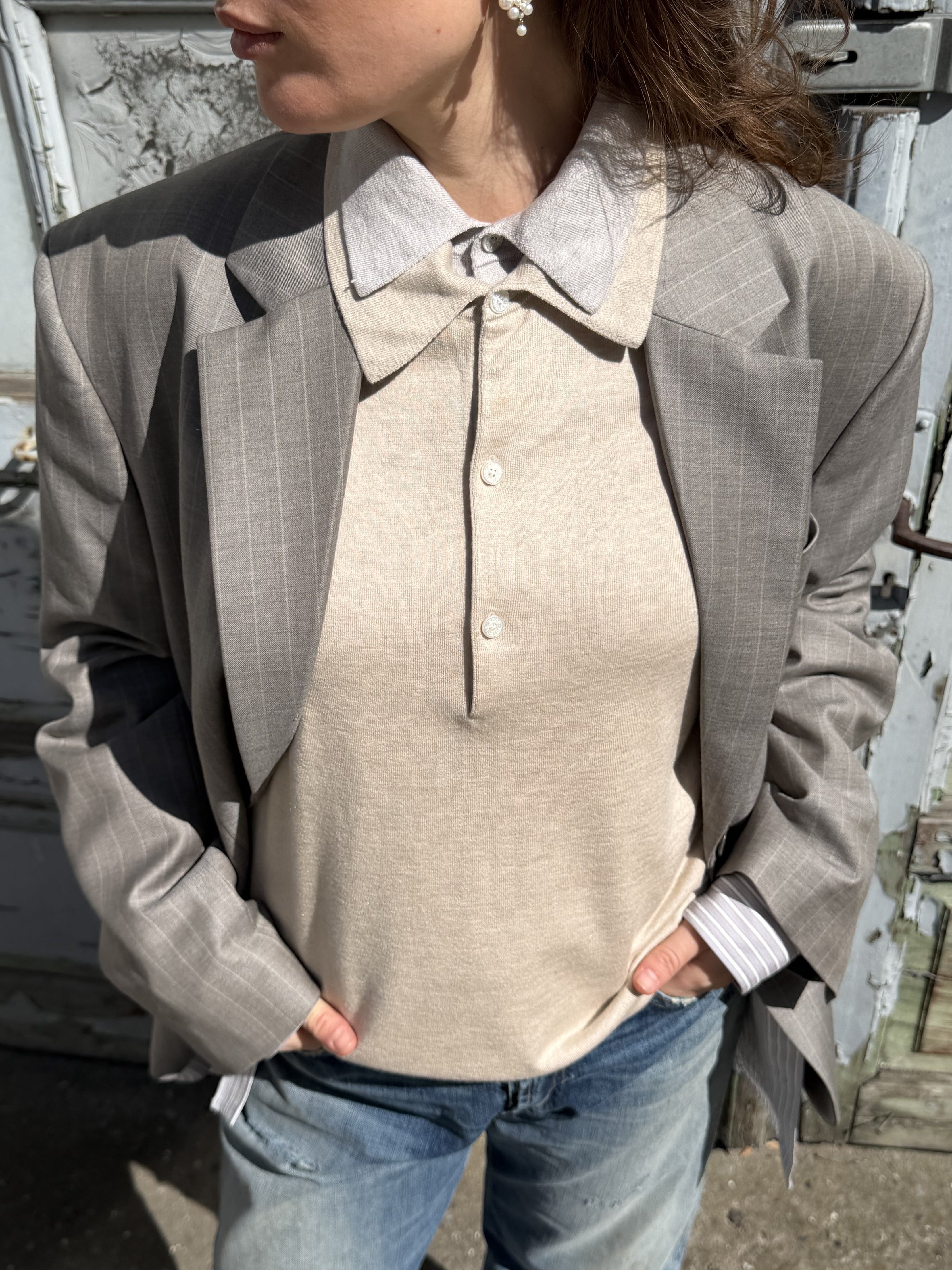 Auralee Wrinkled Dry Cotton Knit P/O Sage Green – Dr. Adams