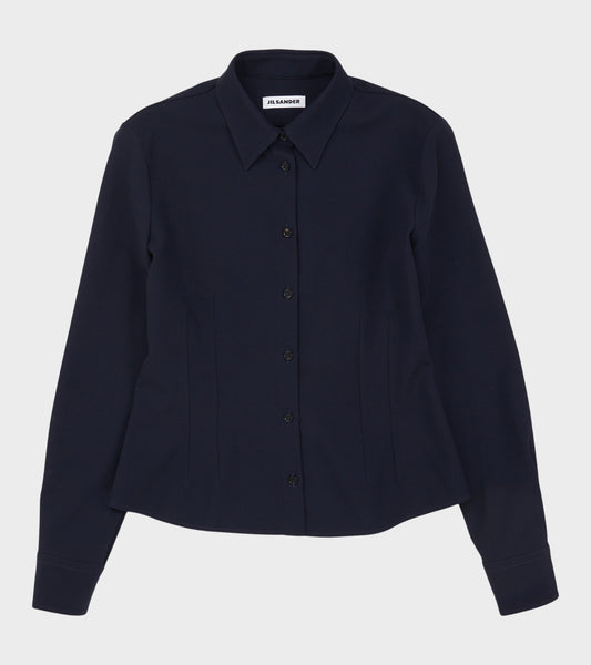 Fluid Wool Sable Shirt Ink