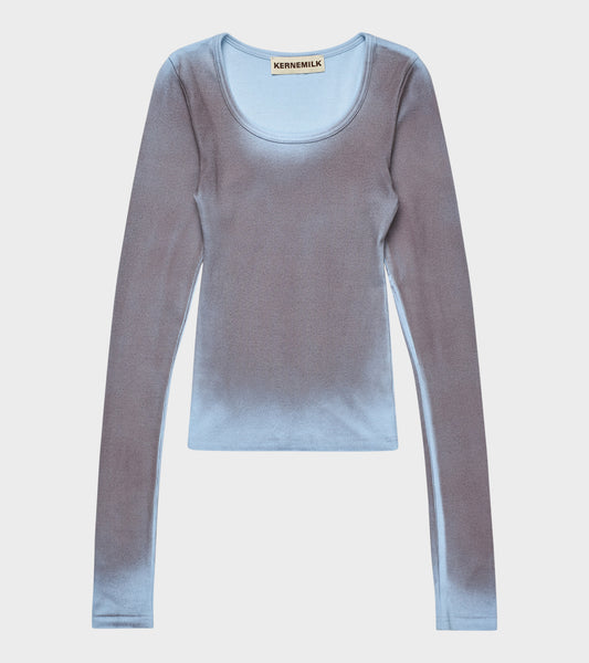 Java Blouse Light Blue/Brown