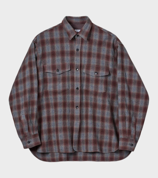 Alpaca Wool 2Pockets Shirt Grey