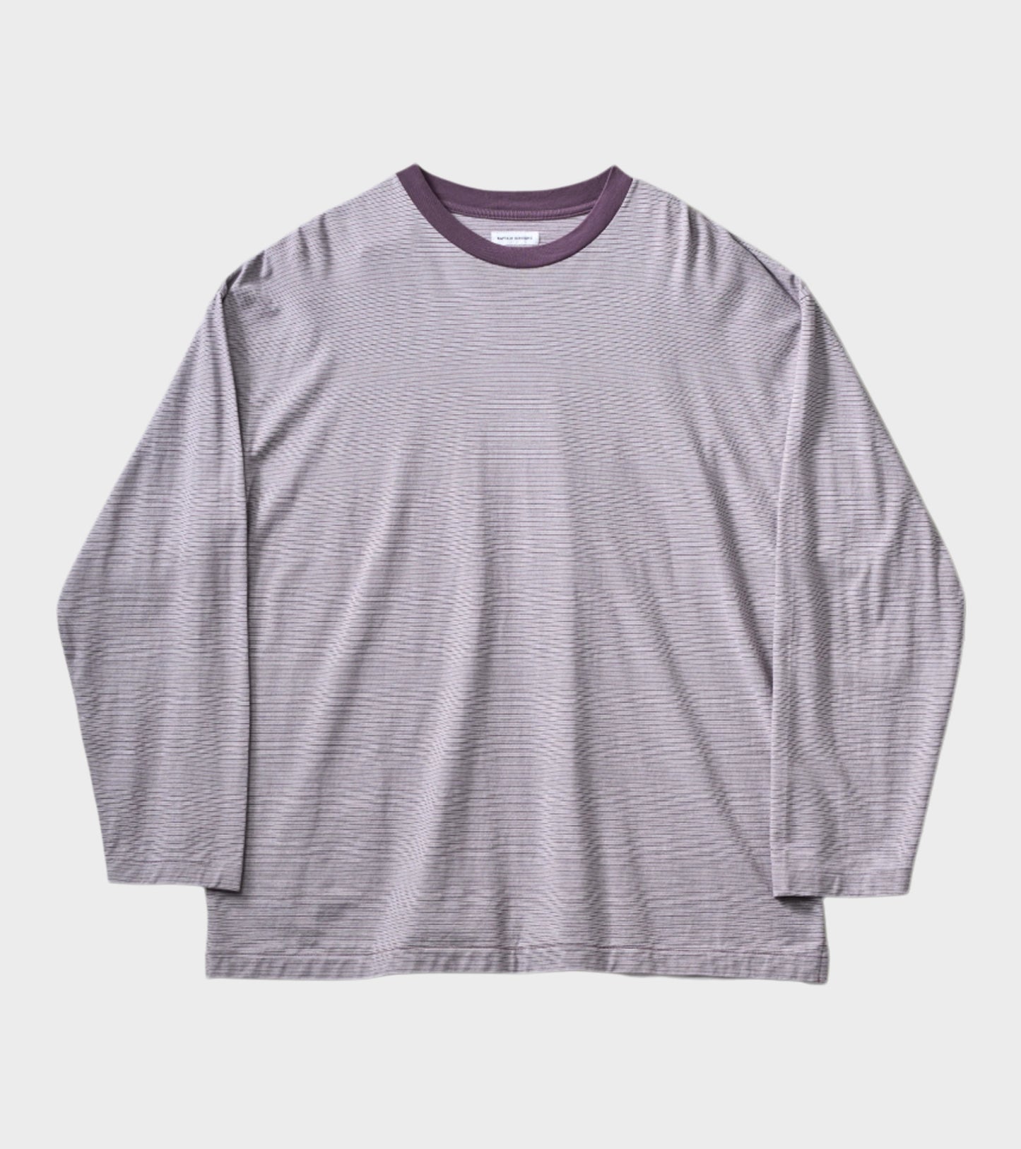 Hard Twisted Stripe Jersey L/S Tee Grey Multi Stripe
