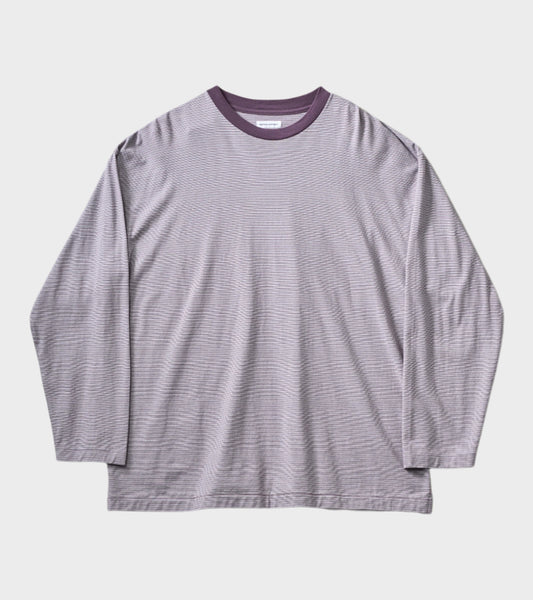 Hard Twisted Stripe Jersey L/S Tee Grey Multi Stripe